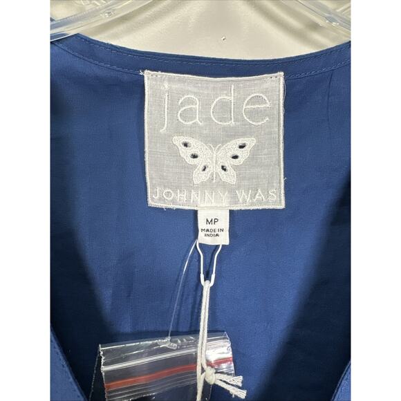 NWT Johnny Was Alegra Poplin Embroidered Blue $358 Dress PM - Picture 6 of 13